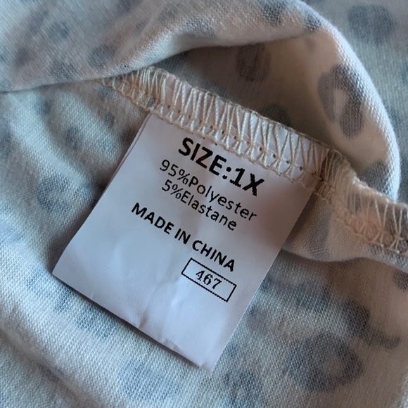 Leopard Ruffle High Low Sleeveless Top * 1X - Picture 8 of 11